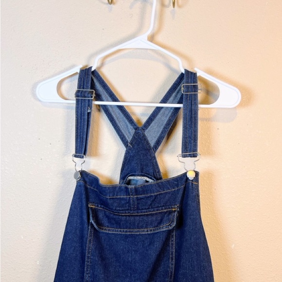 SHEIN Dark Blue Denim Pinafore Mini Dress with Belt. Size 4X - Picture 2 of 4